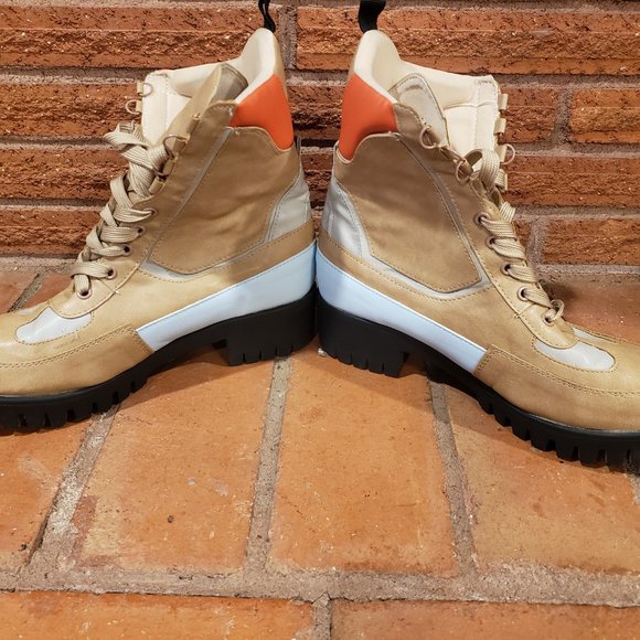 Chase and Chloe Women's Multicolored Synthetic Upper Combat Boot Size 8 - Picture 2 of 10